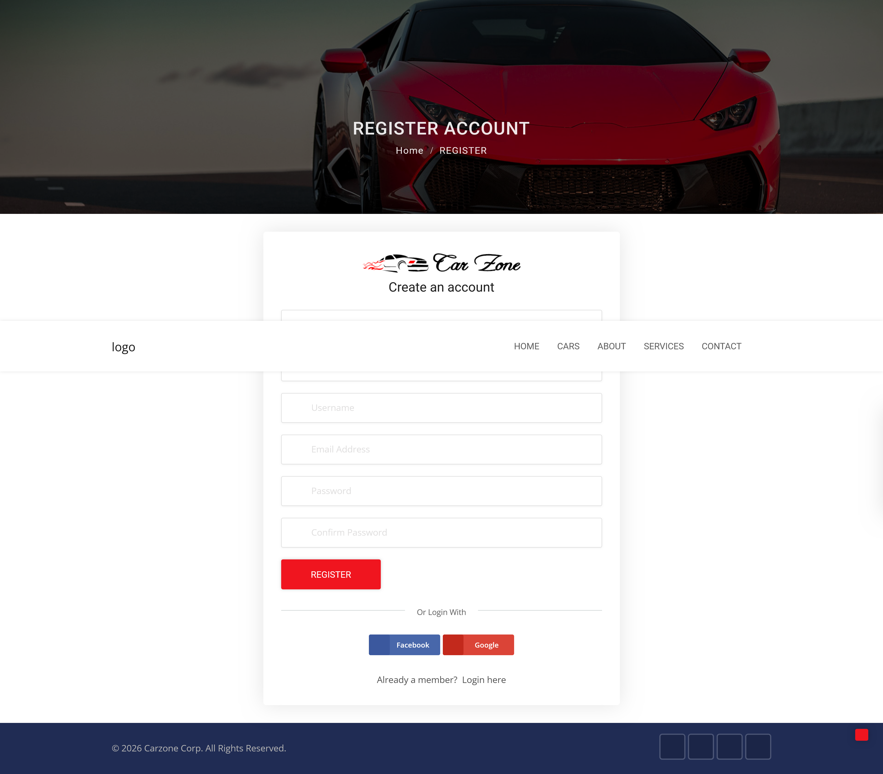 Register Page